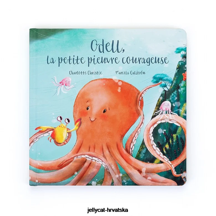 Jellycat odell la petite pieuvre courageuse livre višebojan 794 knjiga Jellycat odell la petite pieuvre courageuse livre višebojan 794 knjiga